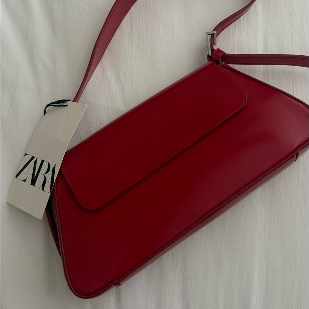 ZARA Red Shoulder Bag NEW